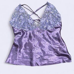 Purple lace tank top